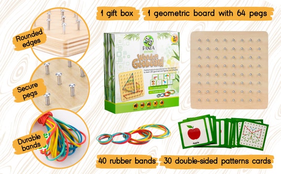 Small Wooden Pegs for Geoboard or Pegboard for Kids Learning Toys 