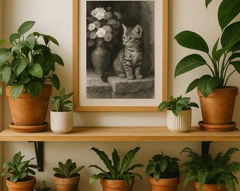 Printable Bengal Cat Art - A4 А3 Digital Download - Exotic Spotted Cat Portrait