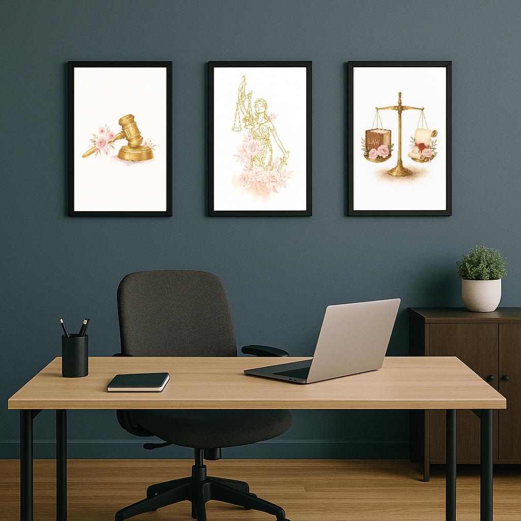 Printable Lawyer Office Decor - A4 A3 Legal Posters Set – “scales of ...