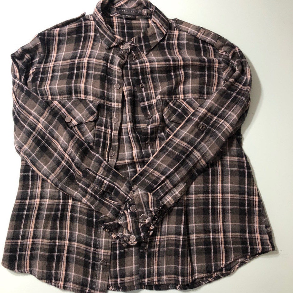 Anthropologie Soft Grunge 90s Aesthetic Flannel Etsy