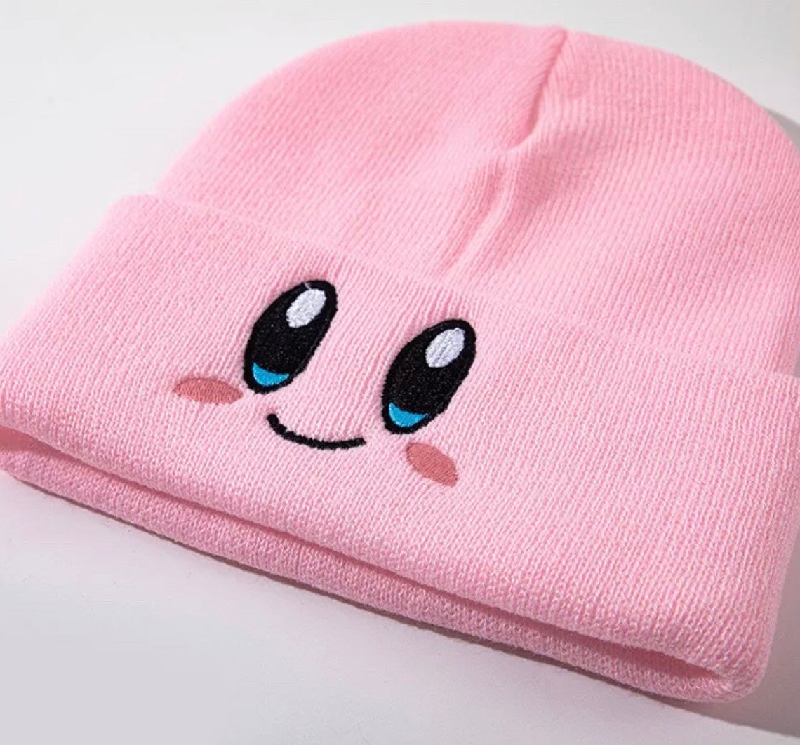 Kirby Beanie Custom Kirby Knitted Hat Etsy