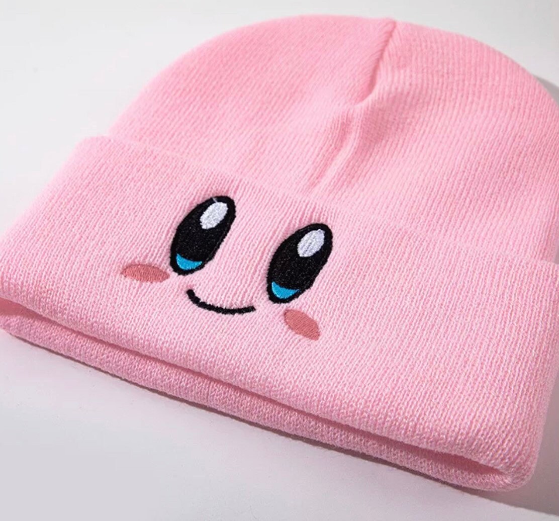 Kirby Beanie Custom Kirby Knitted Hat | Etsy