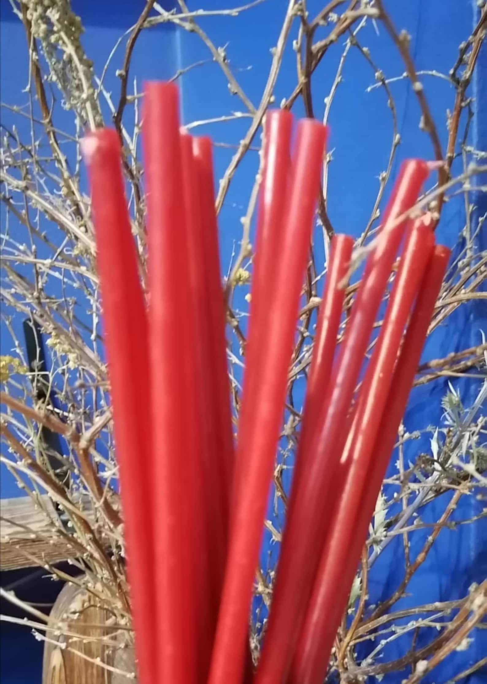 Long Thin Taper Candles Handmade 100 Natural Organic Pure Etsy