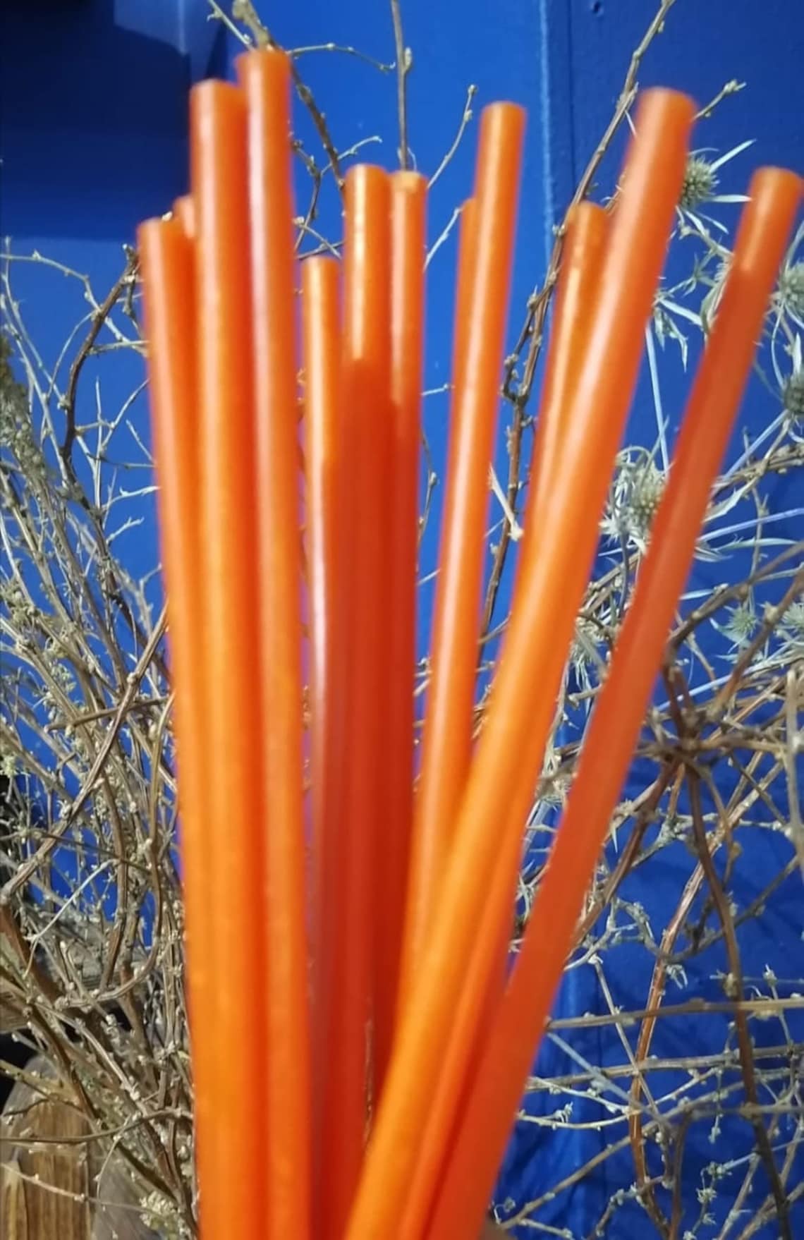 Long Thin Taper Candles Handmade 100 Natural Organic Pure Etsy