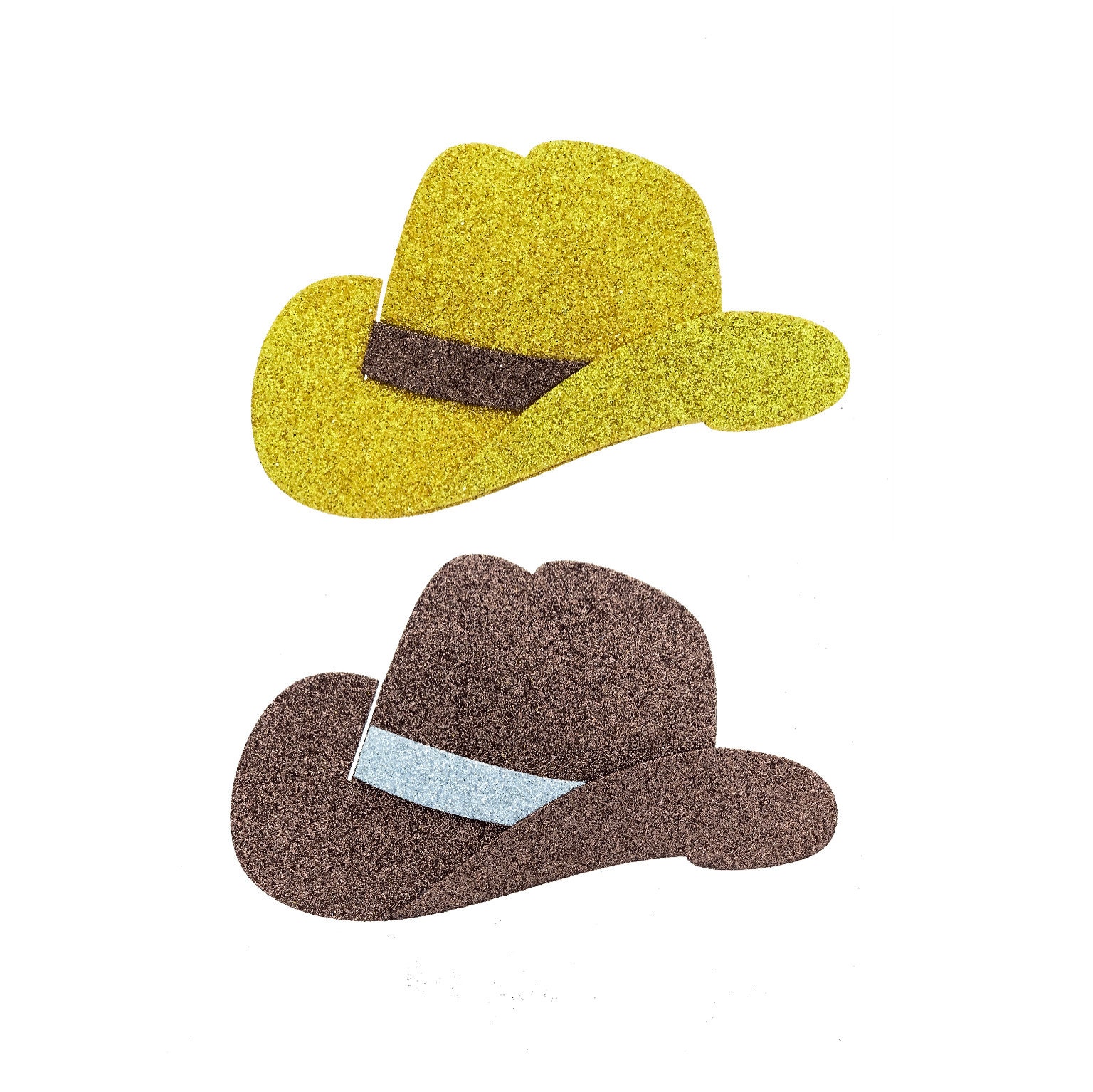 10 Count Cowboy Hat, Gold or Silver, Eva Foam, Glittered, Party ...