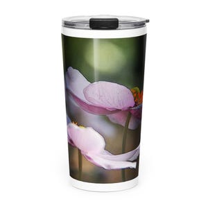 Copo Floral de Aço Inoxidável: Copo com Tampa Resistente a Derramamentos, 600ml