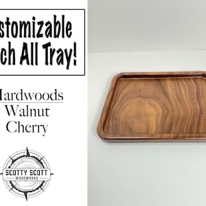 Personalized Rectangle Catch All Tray - Hardwood - Valet Tray - Walnut - Cherry