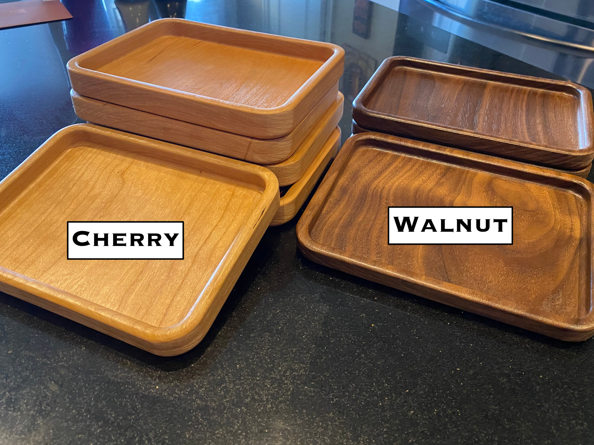 Rectangle Catch All Tray Customizable Hardwood Valet Etsy