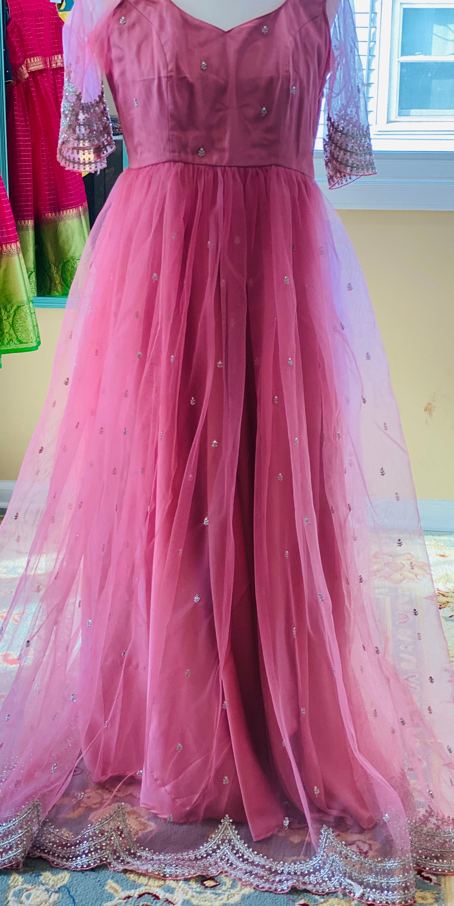 Beautiful long frock includes dupatta | Etsy