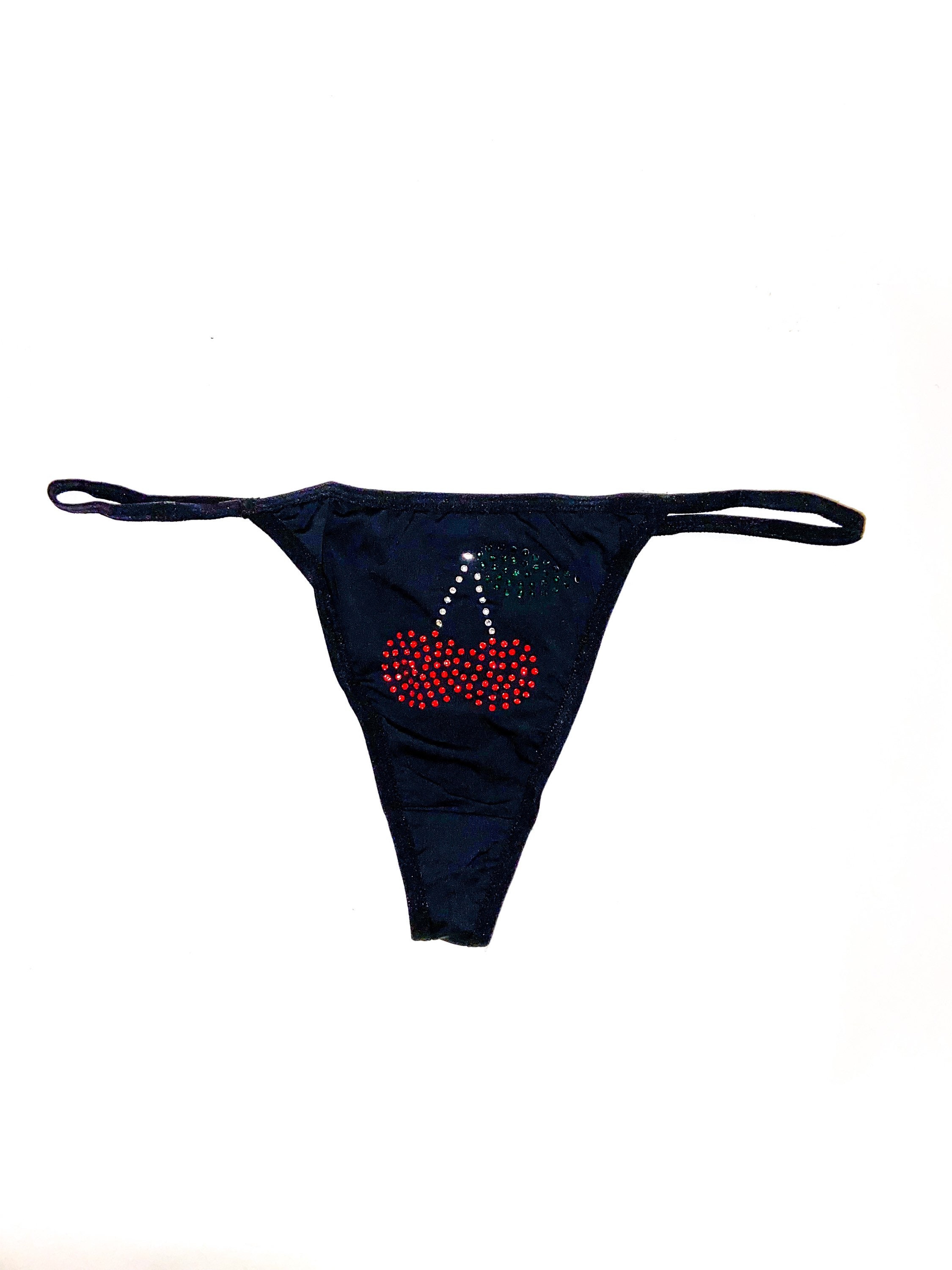 Rhinestone Thong, Sexy Bunny Panties, Cherry Thong, Butterfly Thong, Tongue  Out, Ladies Panties, Bachelorette Gift Ideas 