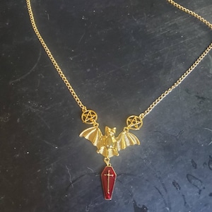 Coffin Bat necklace