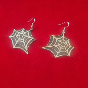 Silver Spider web earrings