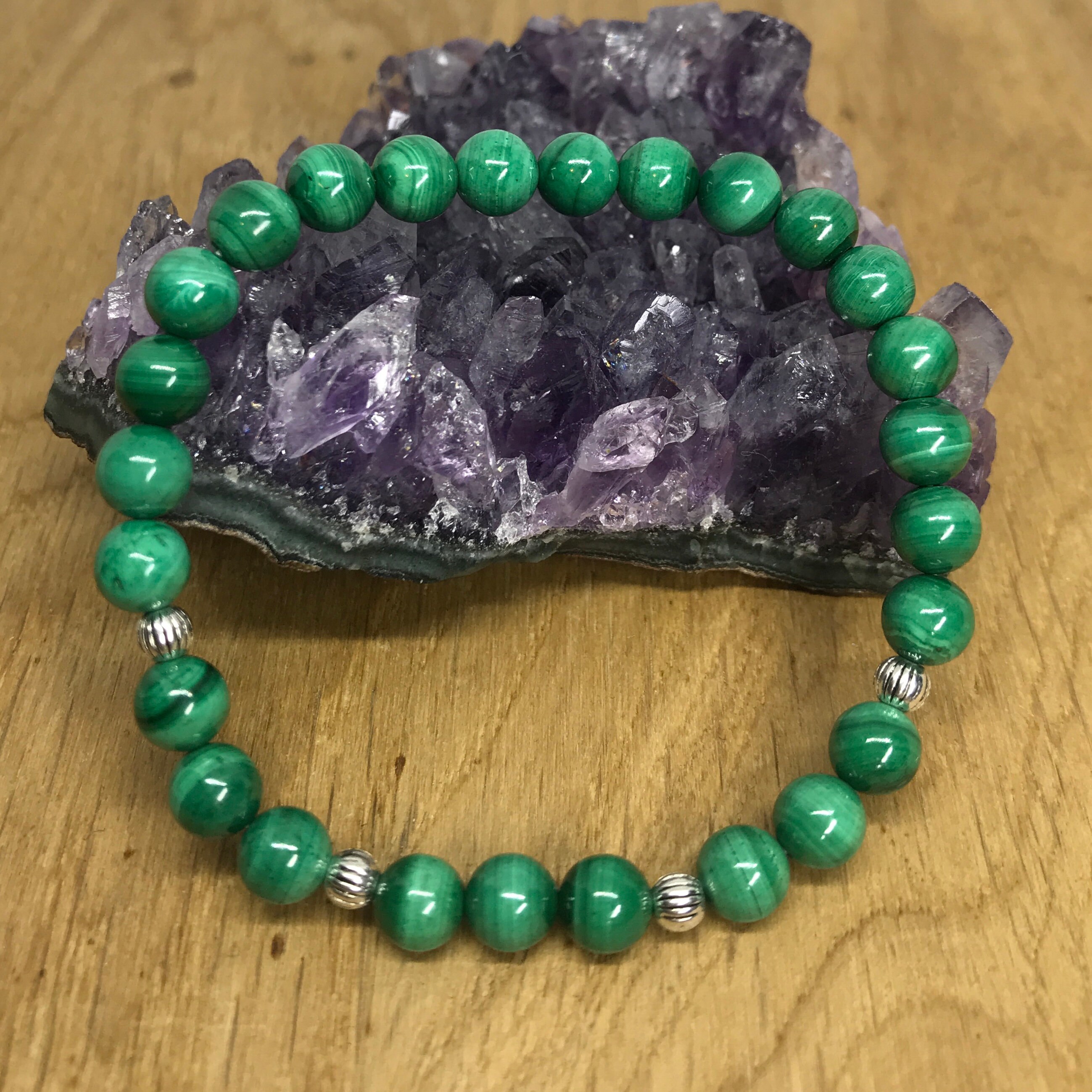 Malachite Bead Healing Bracelet Etsy
