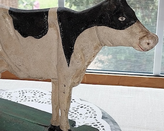 Authentic Cast Iron Cow Doorstopper Vintage