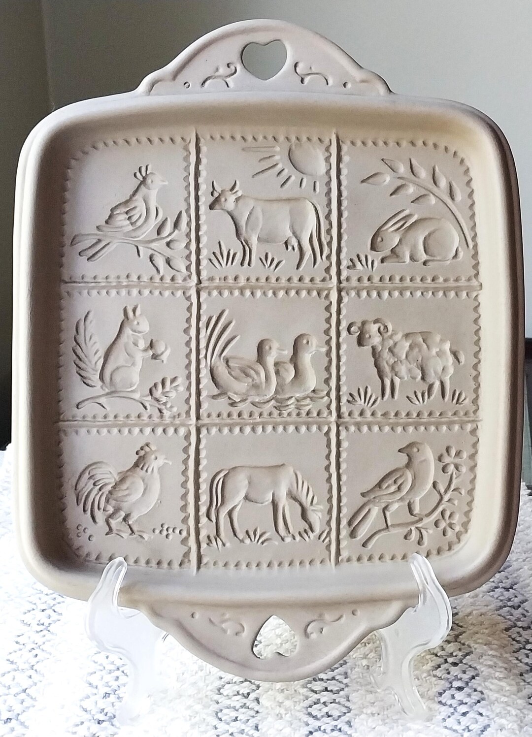 Vintage Brown Bag Cookie Art Shortbread Pan Large Molds