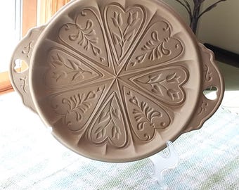 Vintage Brown Bag Cookie Art Shortbread Pan Large Molds, Hearts