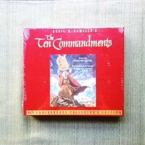 The Ten Commandments VHS 40th Anniversary Edition Boxed Set, Vintage New, Unopened