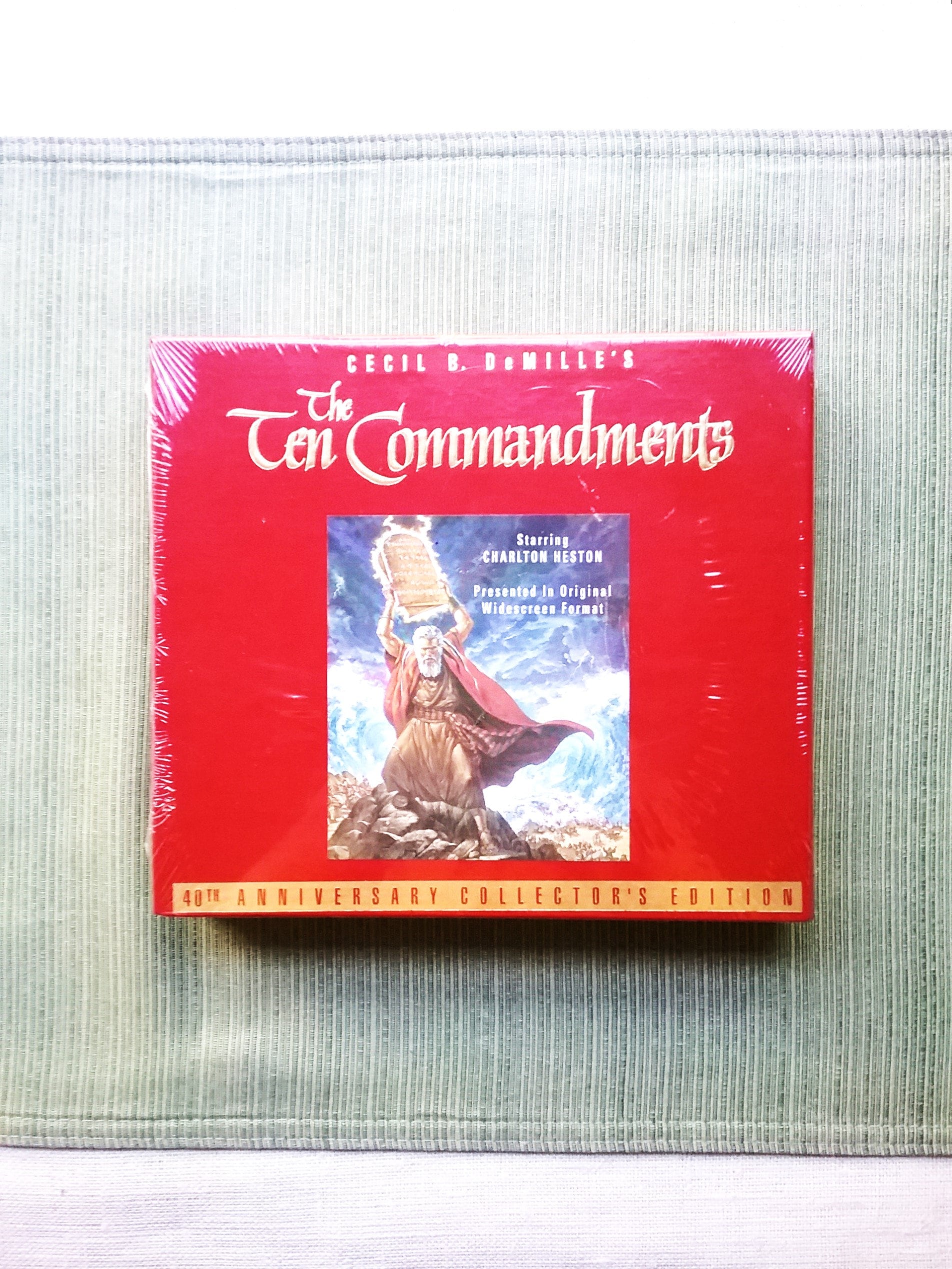 The Ten Commandments VHS 40th Anniversary Edition Boxed Set, Vintage New, Unopened