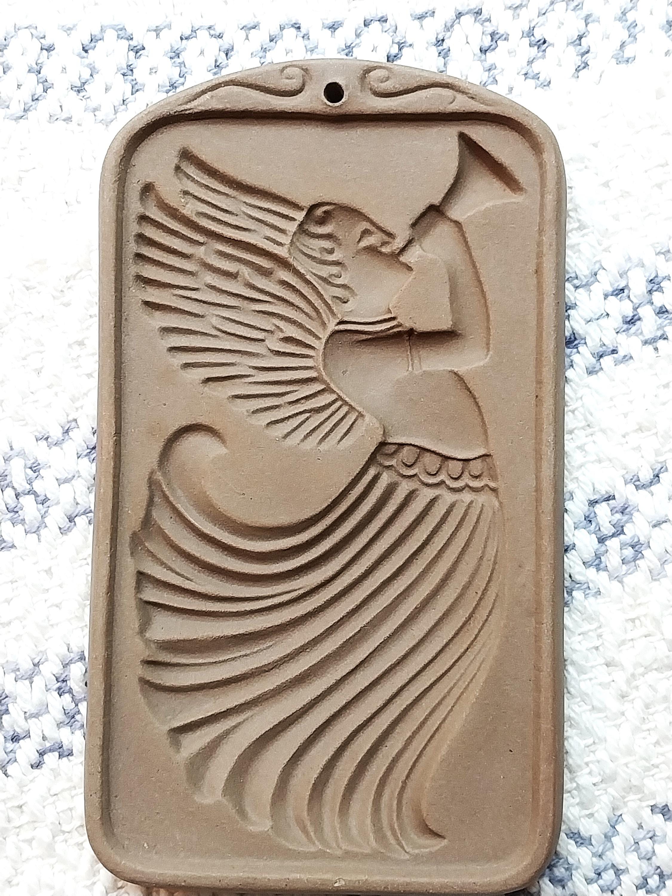 Vintage Hartstone Stoneware Cookie Molds, Choice, Angel With