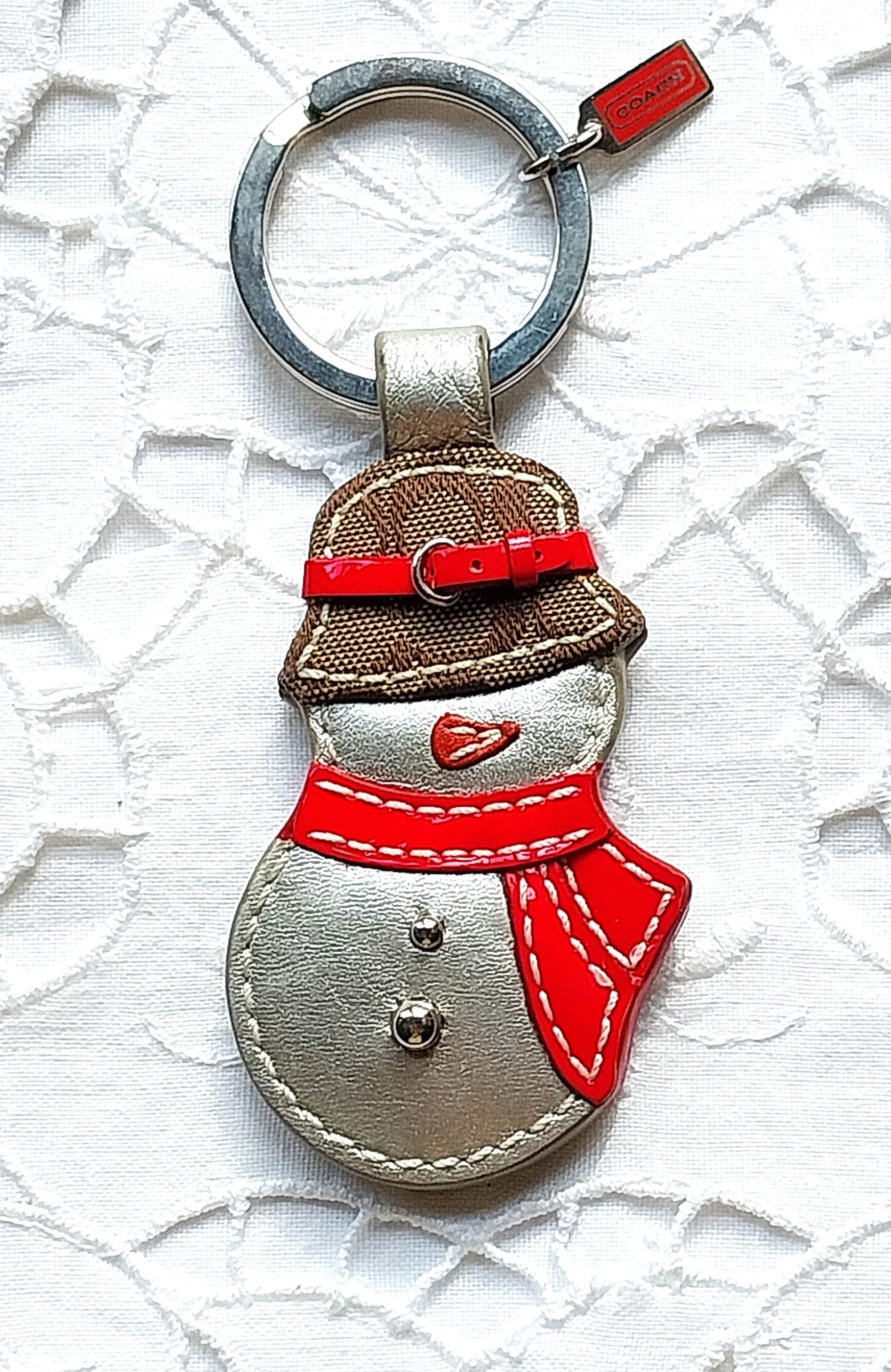 COACH　オーナメント　チャーム　クリスマス☆ COACH Snowman Keyring Fob/bag Charm - Etsy