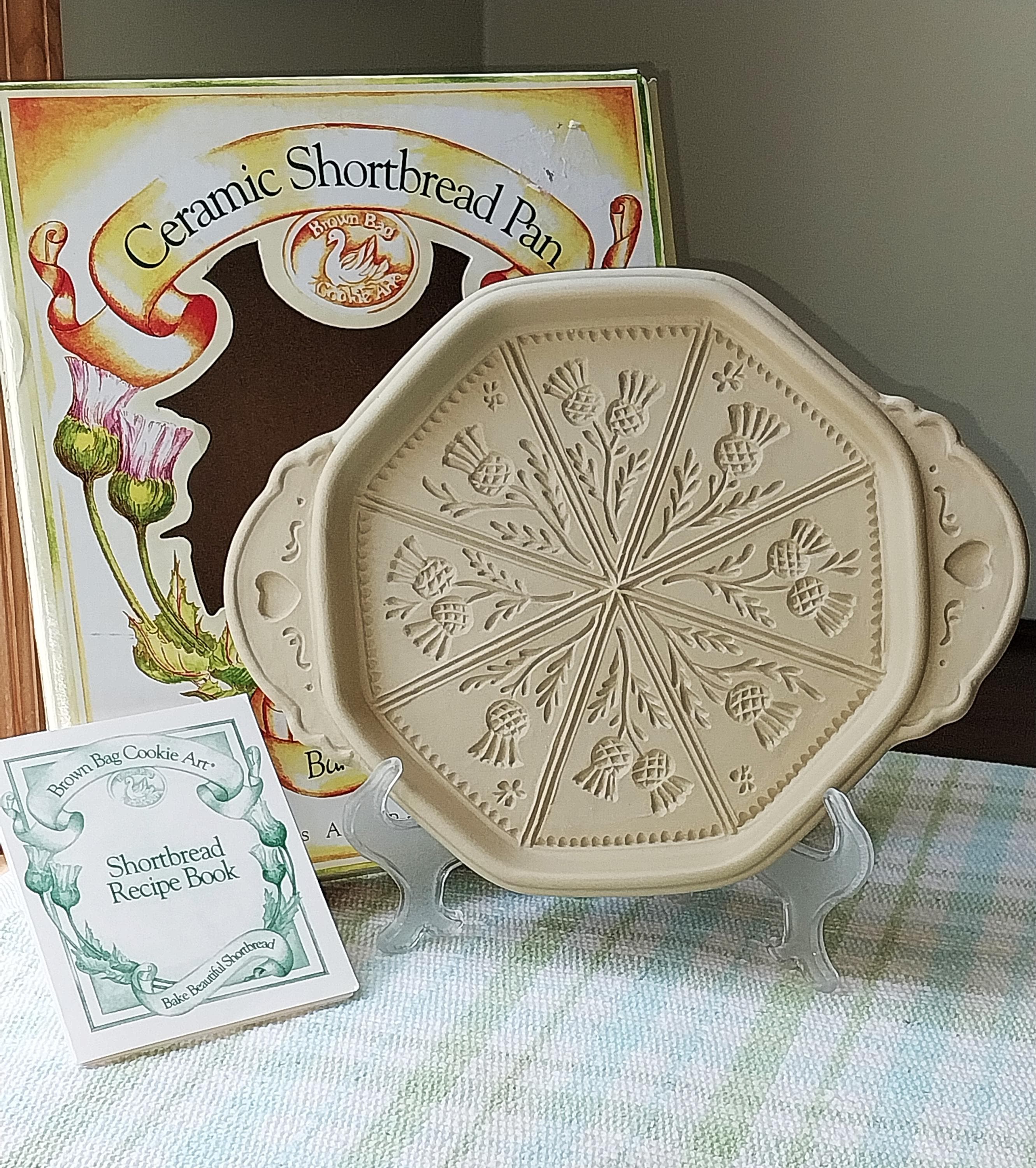 Vintage Brown Bag Cookie Art Shortbread Pan Large Molds, Hearts