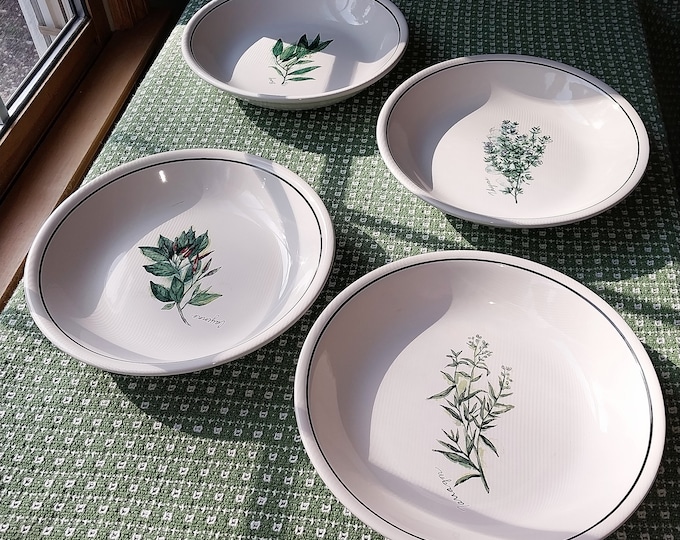 Vintage Williamssonoma Herb Pasta Bowls Set of 4 Etsy