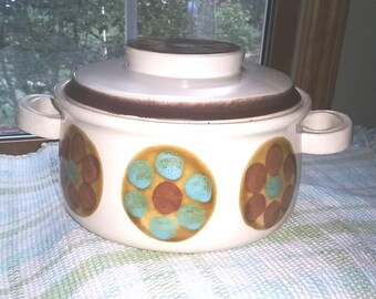 Sweet MCM Casserole With Lid George Briard Vintage, French Country, MCM Pottery, Groovy, Rustic Kitchen