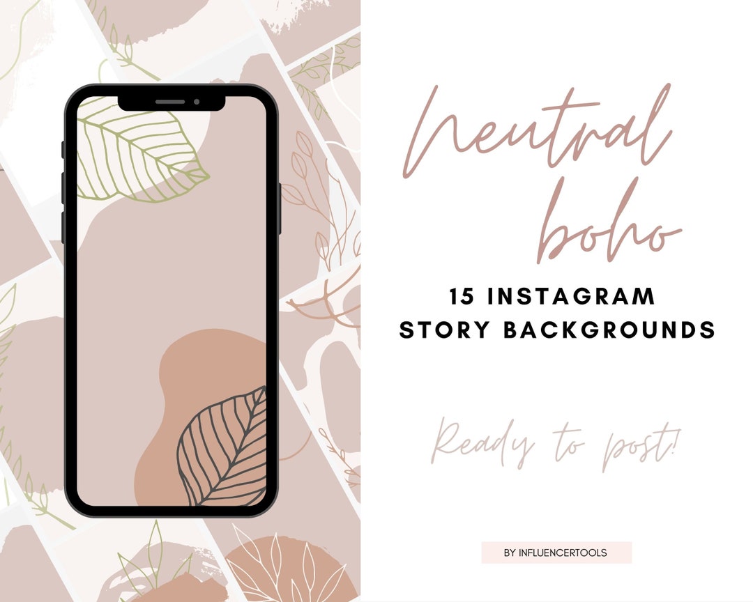 15 Instagram Neutral Boho Story Backgrounds Instagram Etsy