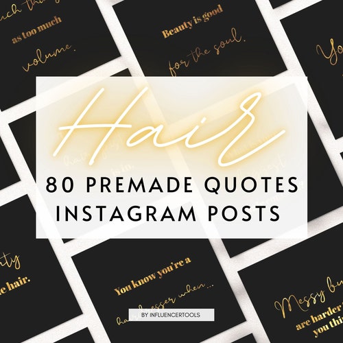 20 Hairdresser Instagram Quotes Hair Social Media Posts Hair Etsy
