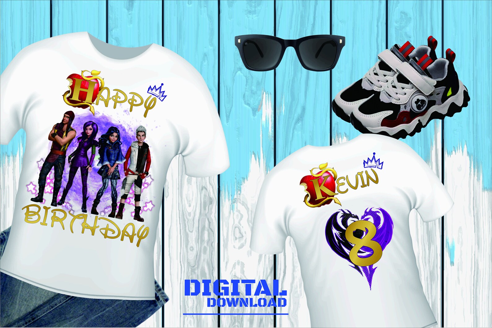 Descendants Front Back Shirt, Descendants Iron on Transfer, Descendants ...