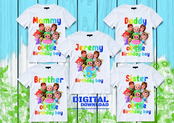Cocomelon Birthday Set Family Shirt 