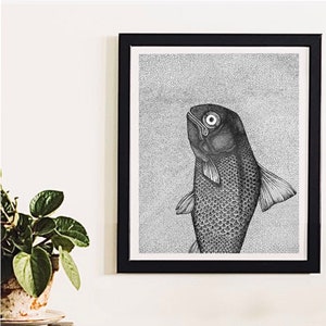 The Fish. Original Pen And Ink Illustration