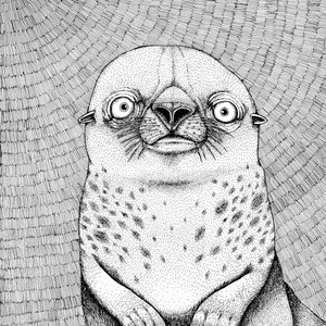 The Seal. Fine Art Matte Print of an Original Pen and Ink Illustration on Archival Paper