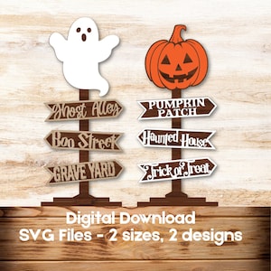 Halloween Decoration SVG, Ghost Lasercut File, Halloween digital download, Pumpkin decor SVG, Fall Laser File, Glowforge, xtool laser file