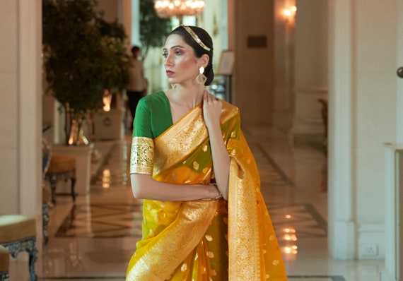 golden zari saree Banarasi kora organza soft sarees fancy banarasis arees black kora organza saree