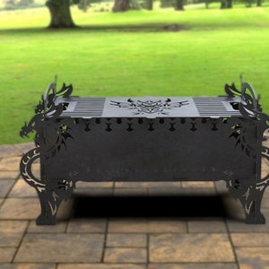 Portable grill  Campfire camp barbecue Cowboy wok charcoal barbecue grill