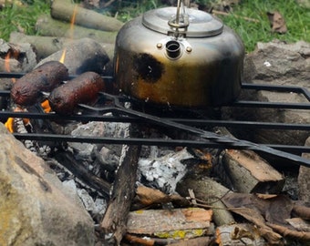 Portable grill  Campfire camp barbecue  Grill Over Fire Cowboy wok