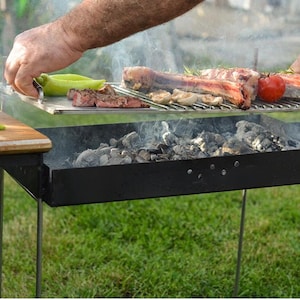 Portable grill  Campfire camp barbecue Cowboy wok charcoal barbecue grill
