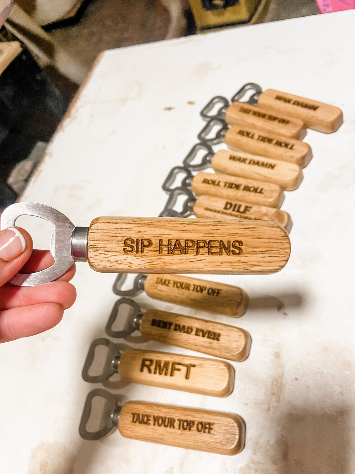Wood Bottle Opener Etsy