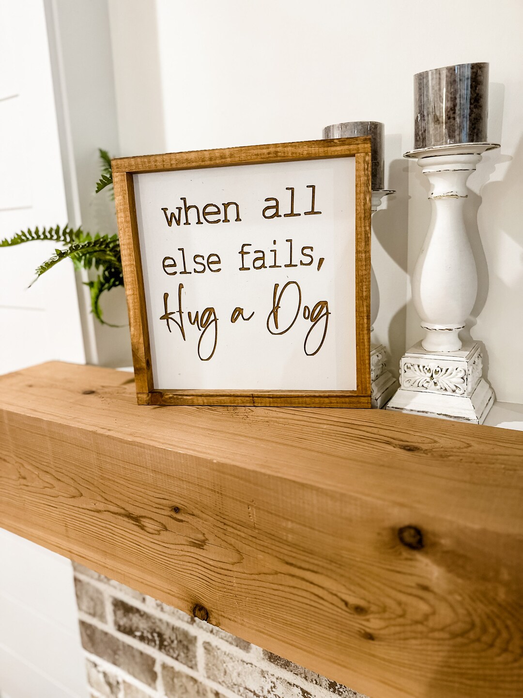 Hug Rustic Stop Sign Hug a Dog Farmhouse Sign - Etsy