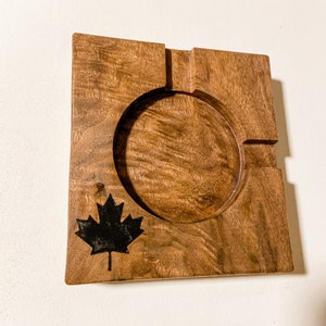 Beautiful, Hardwood, Personalized Cigar Ash Tray