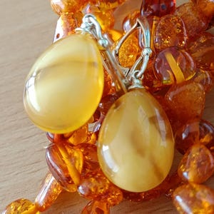 Honeydrop amber earrings