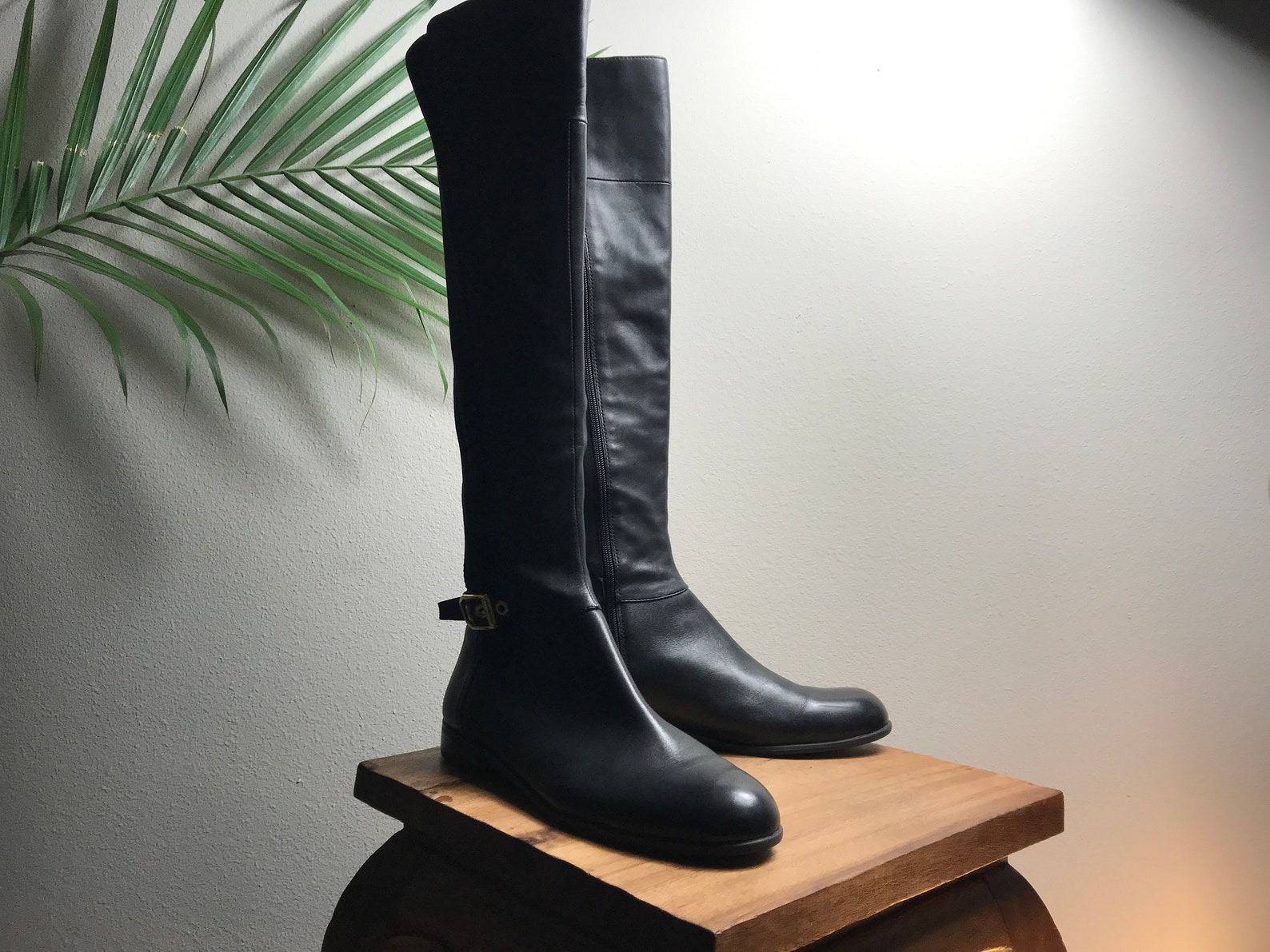 franco sarto knee high leather boots