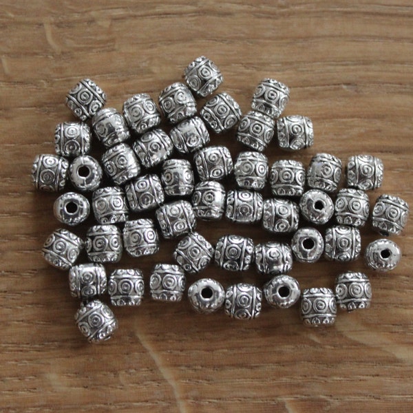 Perles style Tibétain Métal argenté