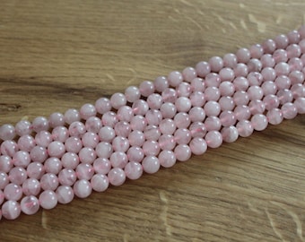 Perles de Quartz rose 8mm