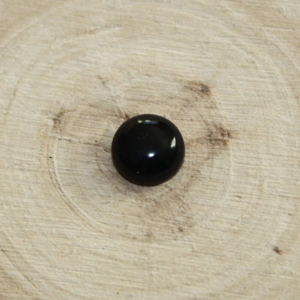 Cabochon Rond Obsidienne 8mm