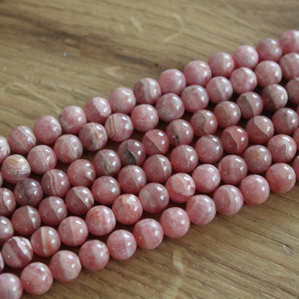 Perles de Rhodochrosite 7mm