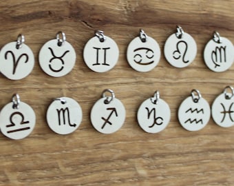 Breloque pendentif Signes Astrologiques Acier