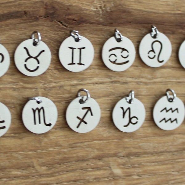 Breloque pendentif Signes Astrologiques Acier