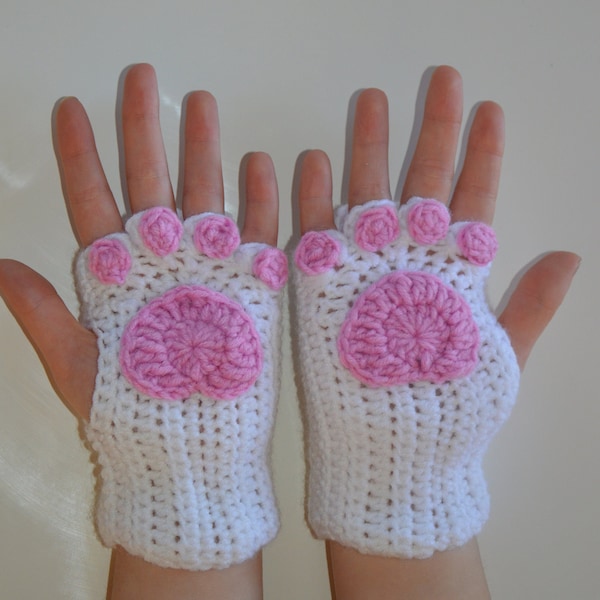 Cat Paw Gloves, Fingerless Gloves, Gifts For Cat Lovers, Mitten